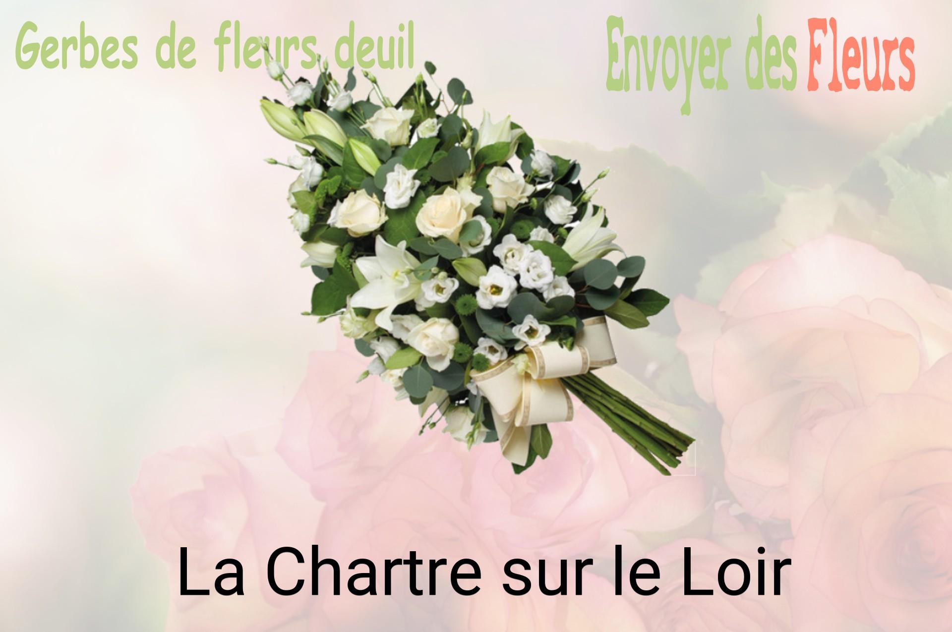 Gerbe de fleurs de deuil livrée à La Chartre-sur-le-Loir